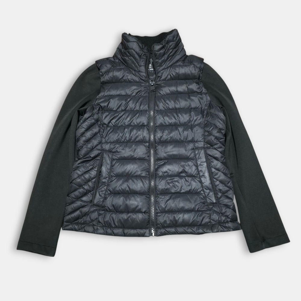 Calvin Klein Womens Medium Black Performance Down Puffer Vest Jacket Long Sleeve